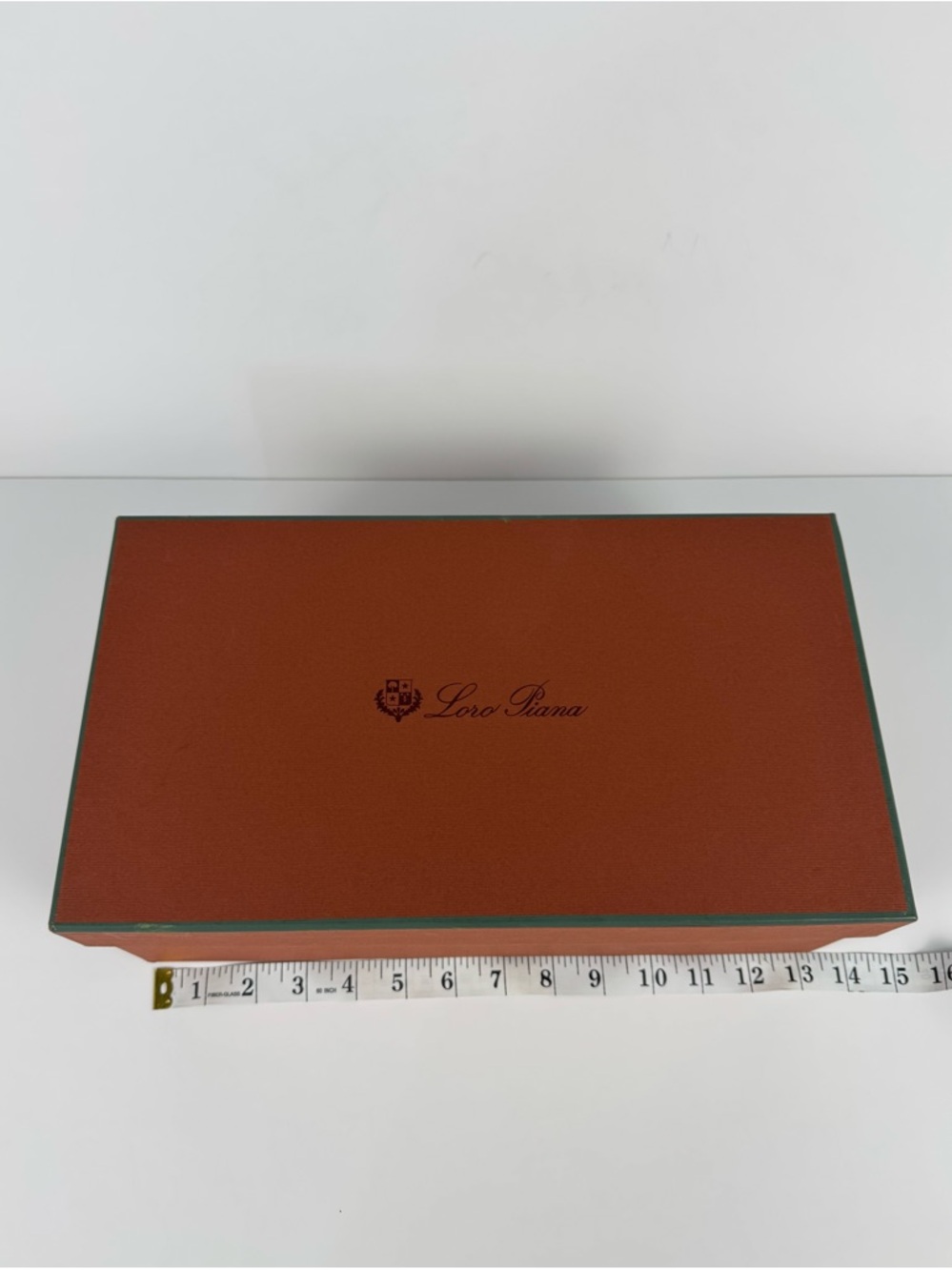 Loro Piana Luxury Shoe empty Box Brown with wrapping paper 13'x8'x5' - Picture 7 of 9